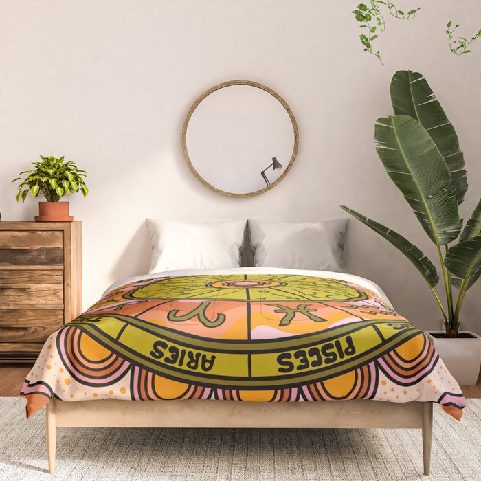 Retro Zodiac Wheel Comforter Gallery Image 3