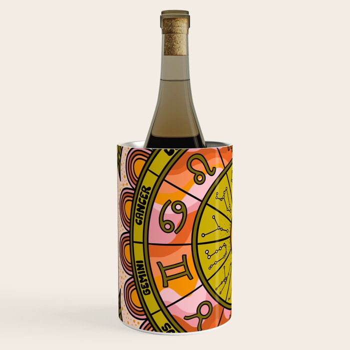 Retro Zodiac Wheel Wine Chiller Gallery Image 2