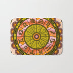 Retro Zodiac Wheel Bath Mat Gallery Image 1