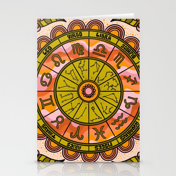 Retro Zodiac Wheel Stationery Card Gallery Image 1
