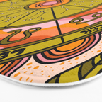 Retro Zodiac Wheel Bath Mat Gallery Image 3