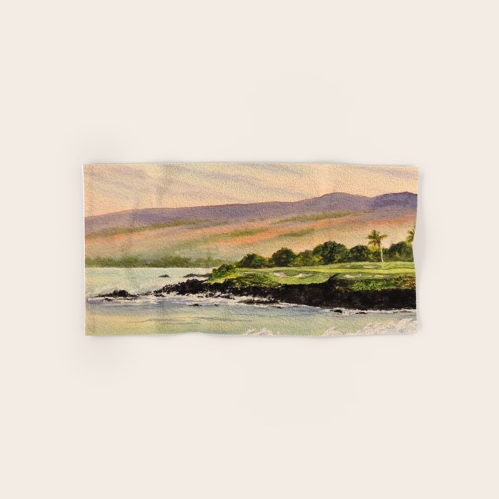Mauna Kea Golf Course Hawaii Hole 3 Bath Towel Gallery Image 1
