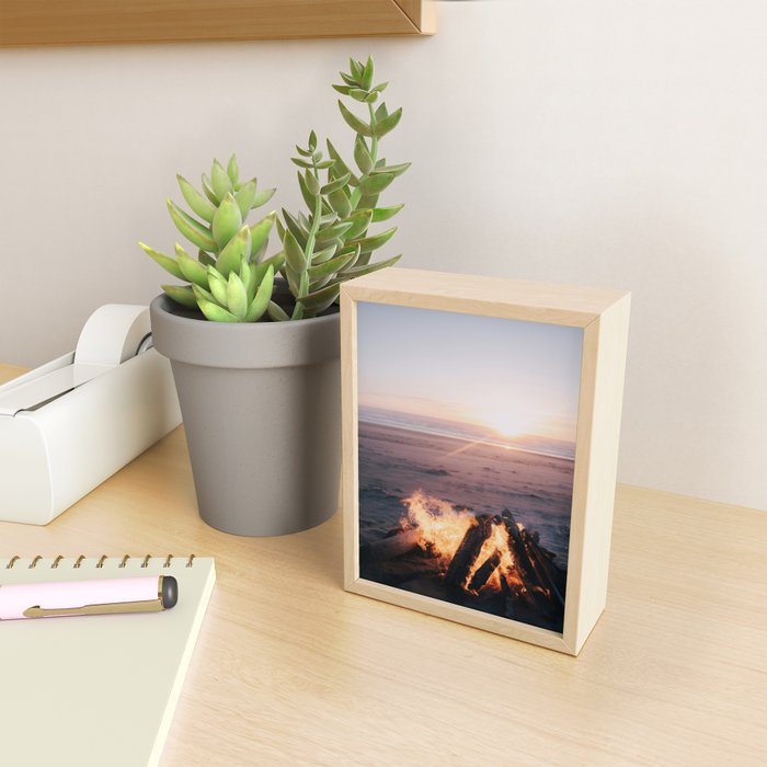 Beach Bonfire Mini Art Print Gallery Image 2