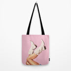 These Boots - Glitter Pink Tote Bag Gallery Image 2