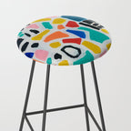 Original Painting by Ejaaz Haniff Acrylic Painting Abstract Art Shapes Pattern Fun Colorful Shapes Stool Gallery Image 2