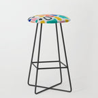 Original Painting by Ejaaz Haniff Acrylic Painting Abstract Art Shapes Pattern Fun Colorful Shapes Stool Gallery Image 1