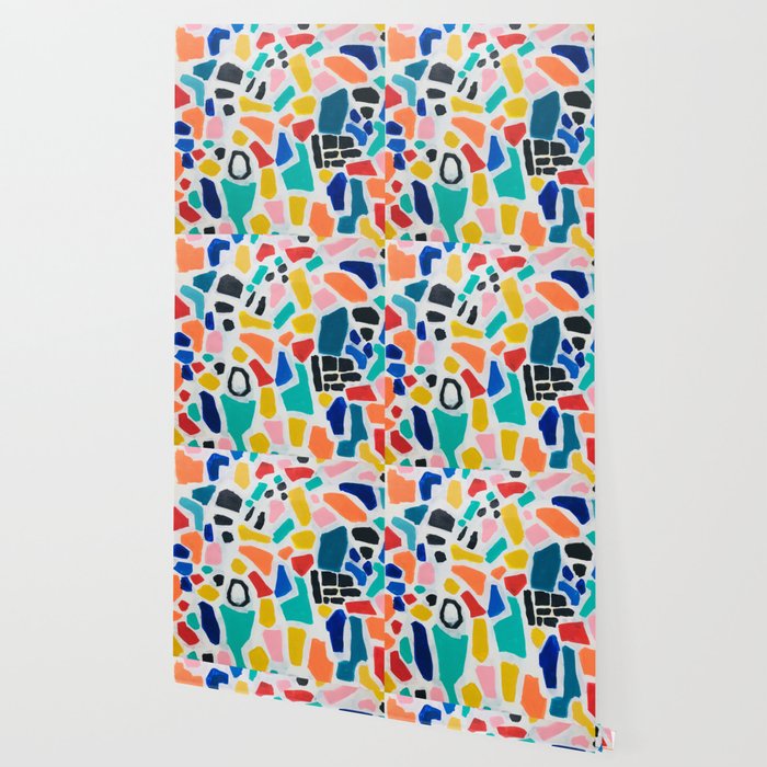 Original Painting by Ejaaz Haniff Acrylic Painting Abstract Art Shapes Pattern Fun Colorful Shapes Wallpaper Gallery Image 2