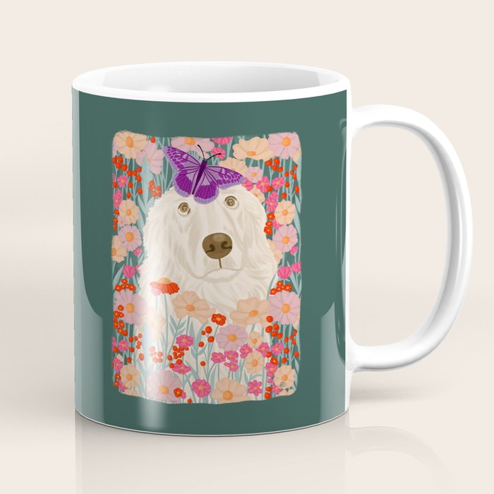 Butterfly Blossoms and a Furry Friend Coffee Mug Gallery Image 1