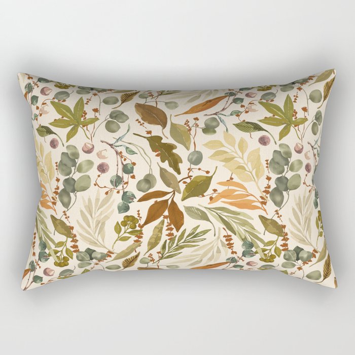 Fall leafy nature B Rectangular Pillow Gallery Image 2