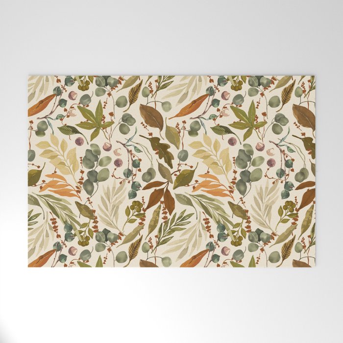 Fall leafy nature B Welcome Mat Gallery Image 1