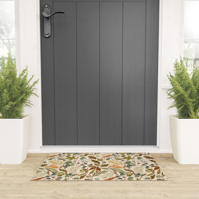 Fall leafy nature B Welcome Mat Gallery Image 3