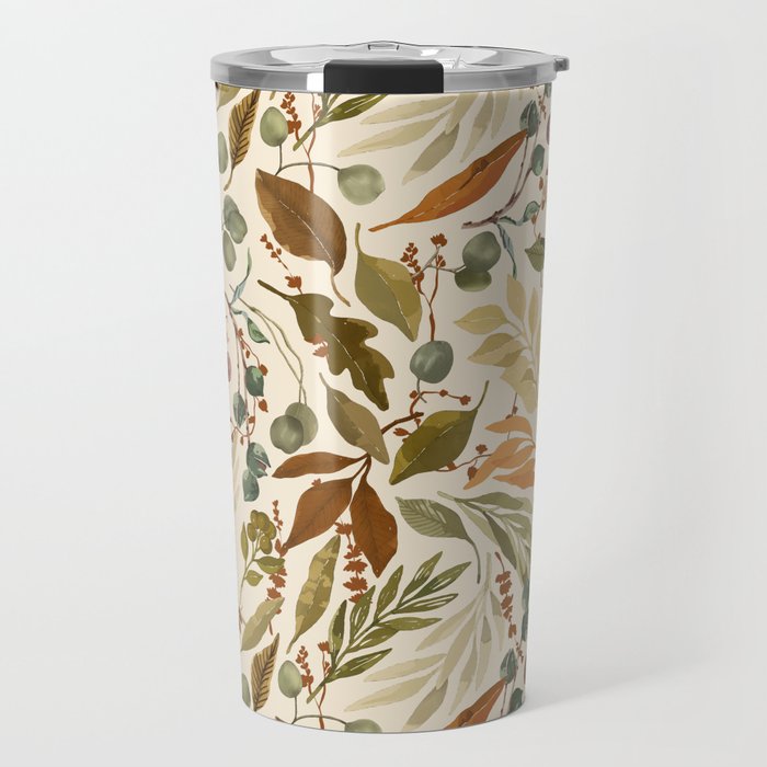 Fall leafy nature B Travel Mug Gallery Image 1