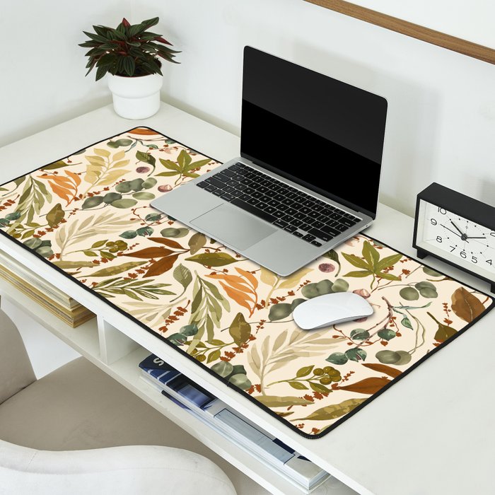 Fall leafy nature B Desk Mat Gallery Image 2