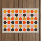 Retro Bauhaus Dots | 70s European Pattern Outdoor Rug Gallery Image 1