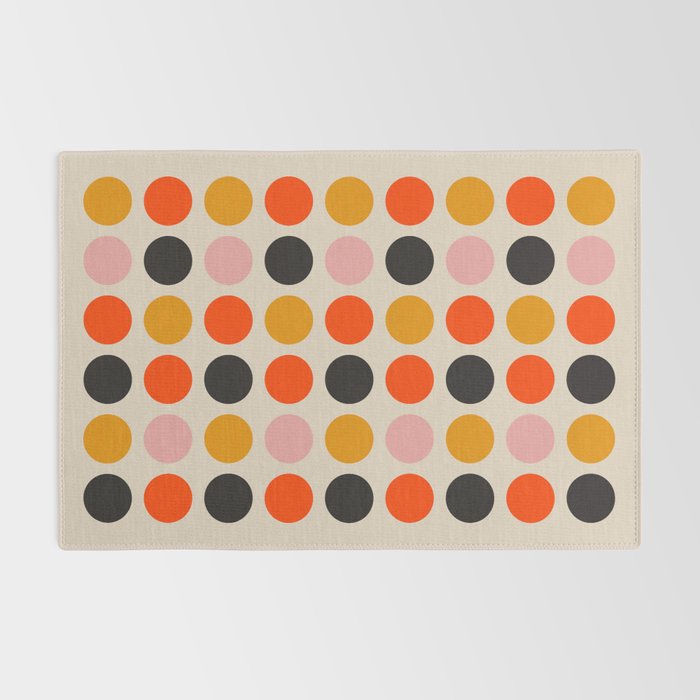 Retro Bauhaus Dots | 70s European Pattern Rug Gallery Image 2