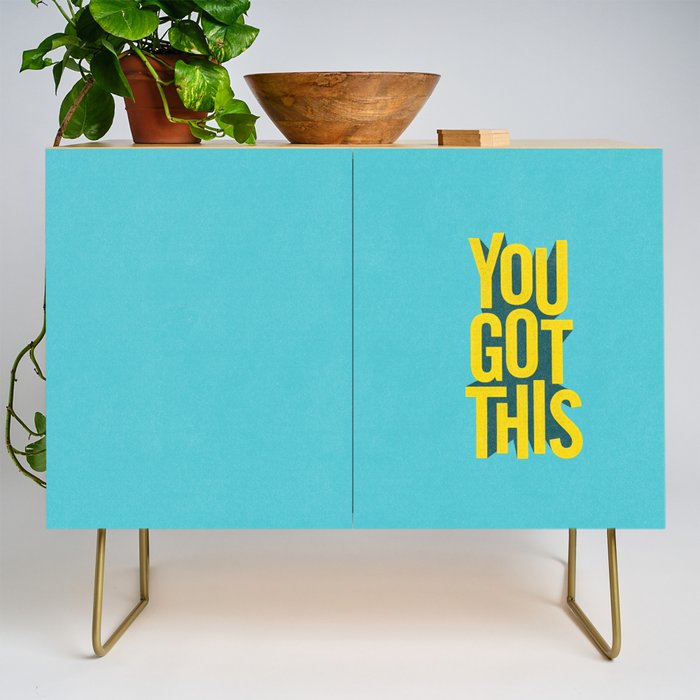 You Got This motivational typography poster inspirational quote bedroom wall home decor Credenza Gallery Image 1