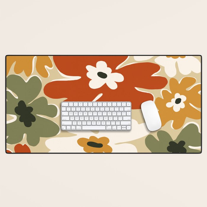 VINTAGE floral house  Desk Mat Gallery Image 1