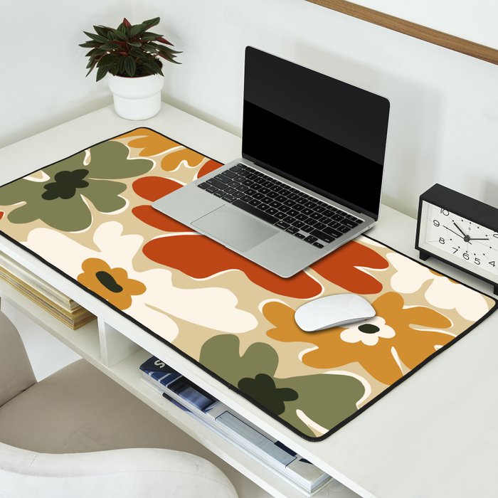 VINTAGE floral house  Desk Mat Gallery Image 2