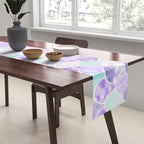 Cute Mermaid Pattern, Light Pink, Purple, Teal Table Runner Gallery Image 2