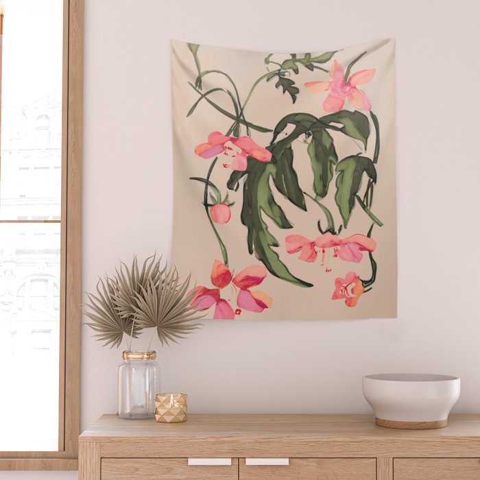Garden Flowers 2 Wall Tapestry Gallery Image 2