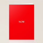 NOW BRIGHT RED SOLID COLOR Stationery Card Gallery Image 2