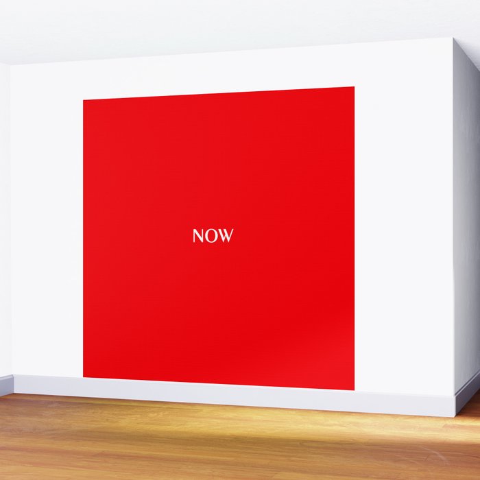 NOW BRIGHT RED SOLID COLOR Wall Mural Gallery Image 2