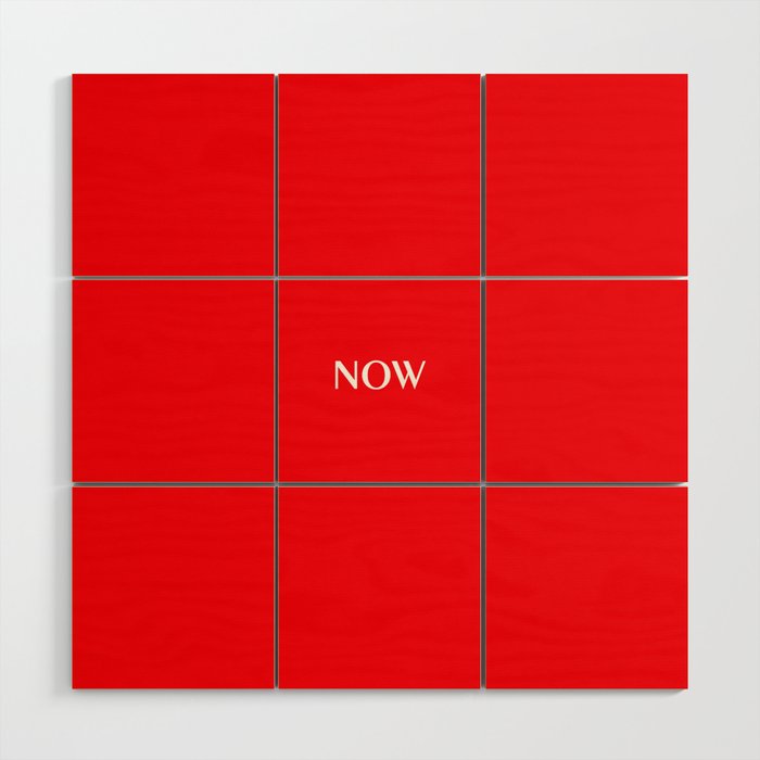 NOW BRIGHT RED SOLID COLOR Wood Wall Art Gallery Image 1