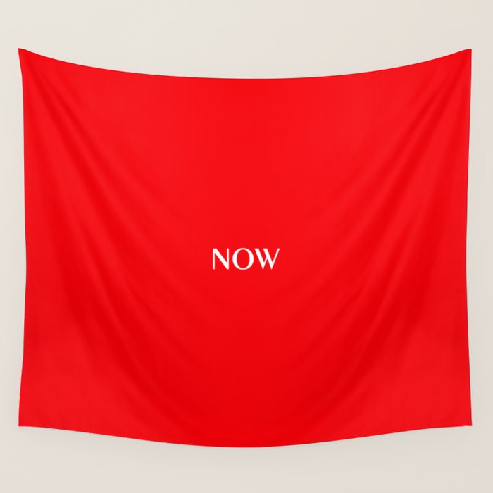 NOW BRIGHT RED SOLID COLOR Wall Tapestry Gallery Image 4