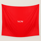 NOW BRIGHT RED SOLID COLOR Wall Tapestry Gallery Image 4