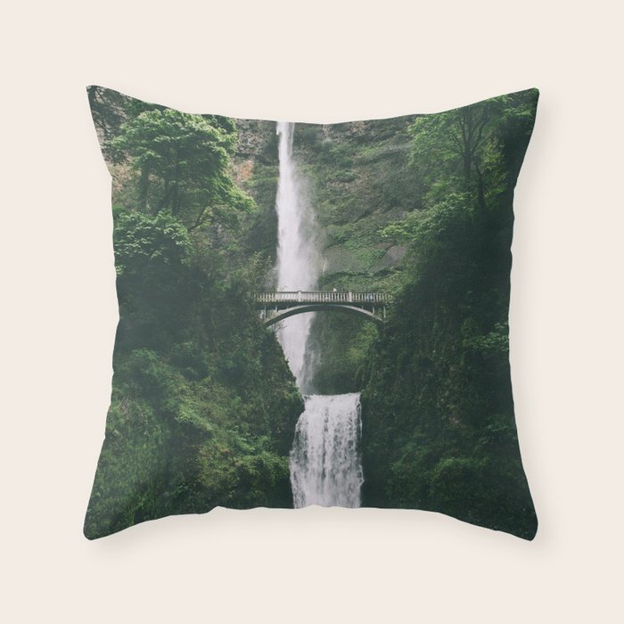 Multnomah Falls III Throw Pillow Gallery Image 6