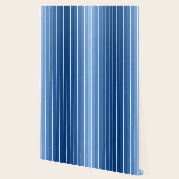Gradient Arch VIII Bright Blue Mid Century Modern Rainbow Wallpaper Gallery Image 2