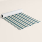 Vintage stripes wallpaper design dark teal pattern Yoga Mat Gallery Image 2