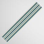 Vintage stripes wallpaper design dark teal pattern Table Runner Gallery Image 3