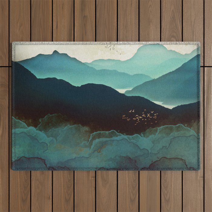 Indigo Mountains Outdoor Rug Gallery Image 1