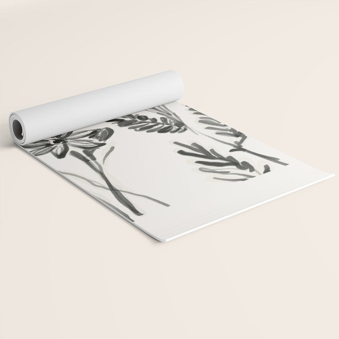 Minimalist wildflowers Yoga Mat Gallery Image 2