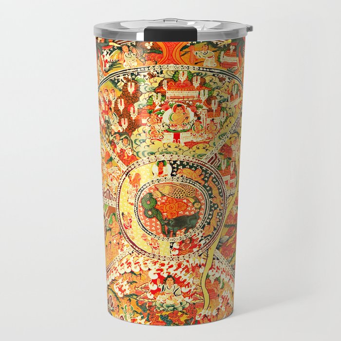 Wheel Of Life Samsara Bhavacakra Travel Mug Gallery Image 1