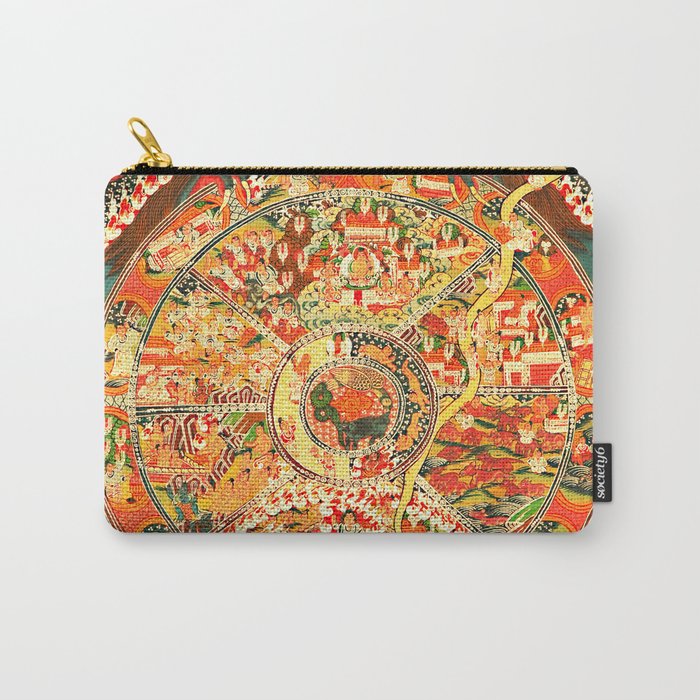 Wheel Of Life Samsara Bhavacakra Carry All Pouch Gallery Image 1