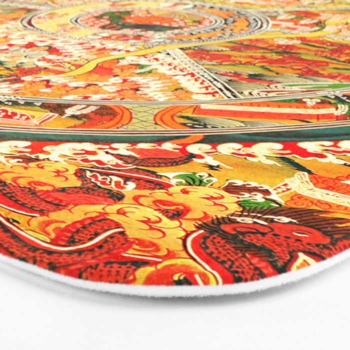 Wheel Of Life Samsara Bhavacakra Bath Mat Gallery Image 3