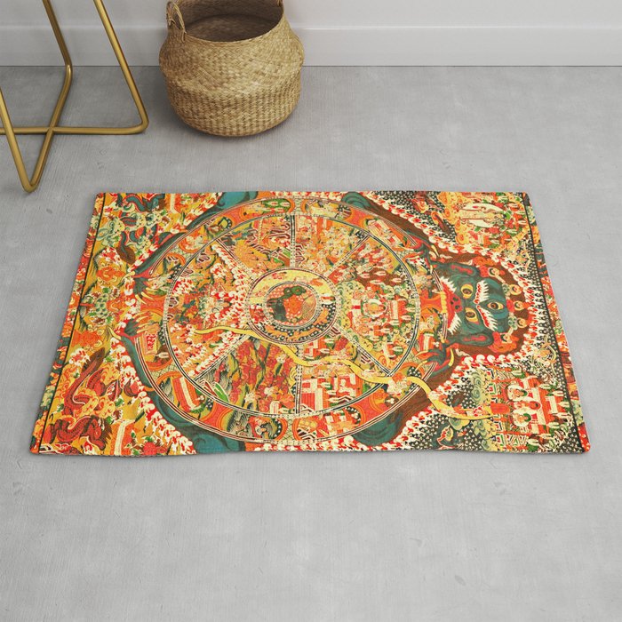 Wheel Of Life Samsara Bhavacakra Rug Gallery Image 1