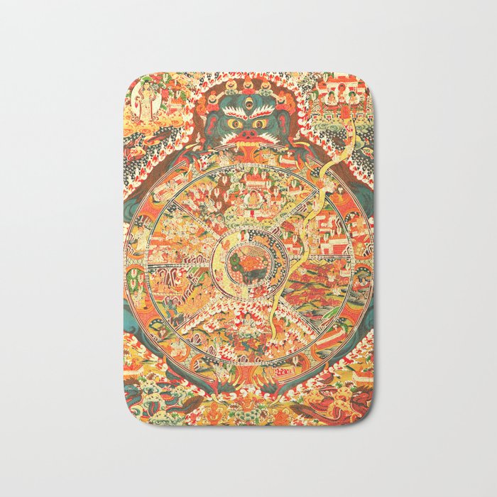 Wheel Of Life Samsara Bhavacakra Bath Mat Gallery Image 1