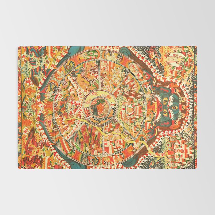Wheel Of Life Samsara Bhavacakra Rug Gallery Image 2
