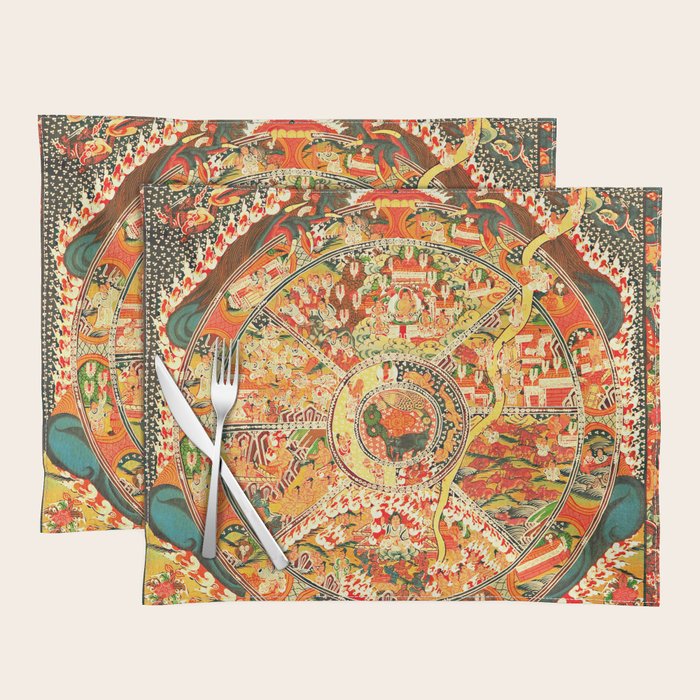 Wheel Of Life Samsara Bhavacakra Placemat Gallery Image 1