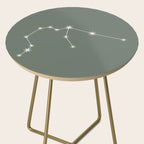 Aquarius Zodiac Star Constellation Line Art Sage Side Table Gallery Image 2