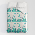 Vintage Rotary Phone - Turquoise Palette Duvet Cover Gallery Image 6