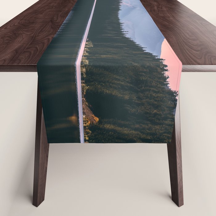 Mount Hood Pastel Sunset - Cascade Mountain Adventure Table Runner Gallery Image 1