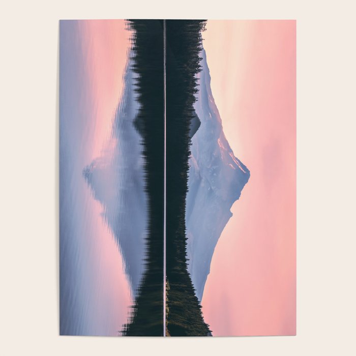 Mount Hood Pastel Sunset - Cascade Mountain Adventure Poster Gallery Image 1