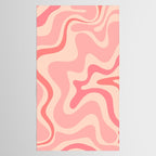 Retro Liquid Swirl Abstract in Soft Pink Tablecloth Gallery Image 2