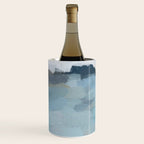 Almost Home - Navy & Baby Blue Abstract Ocean Nature Art Coastal Painting Wine Chiller Gallery Image 2