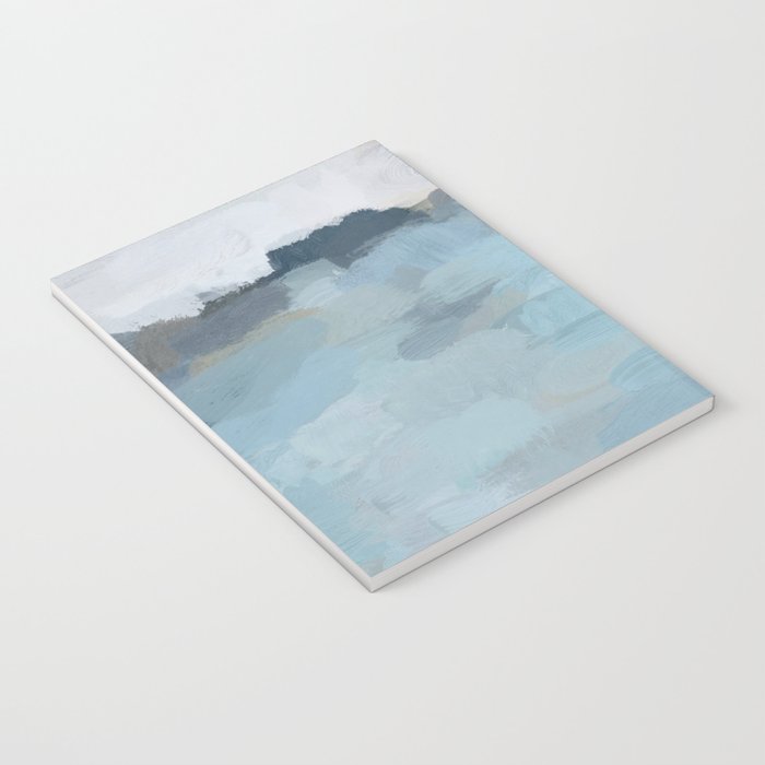 Almost Home - Navy & Baby Blue Abstract Ocean Nature Art Coastal Painting Notebook Gallery Image 3