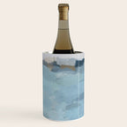 Almost Home - Navy & Baby Blue Abstract Ocean Nature Art Coastal Painting Wine Chiller Gallery Image 3